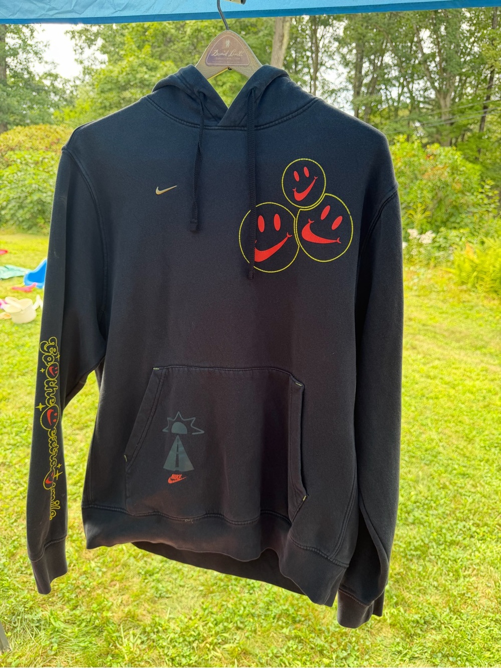 Nike Black Graphic Smiley Hoodie